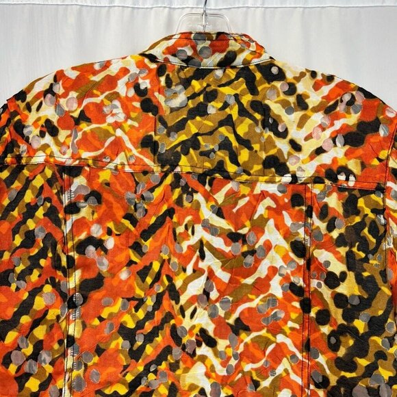 Ruby Rd Womens Shirt Jacket Multicolor Buttons Front Pockets Roll Tab Sleeve 8 - Picture 2 of 10